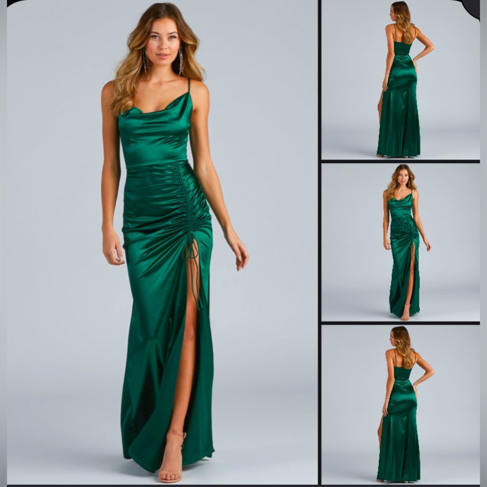 Sienna High-Slit Ruched Formal Dress